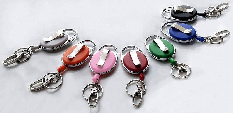 HoAoOo Retractable Badge Reel with Claw Clasp and Clip for Id Card Holders (7Pack) - Image 5